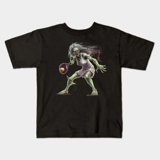 Zombie Smash 'n' Serve: Undead Tennis Ace Kids T-Shirt